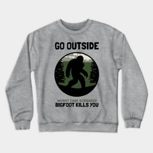 Vintage Bigfoot Camping with Monster Crewneck Sweatshirt